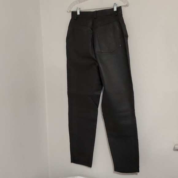 STYLEWORKS 100% black leather lined pants sz.8 pockets - Picture 12 of 13